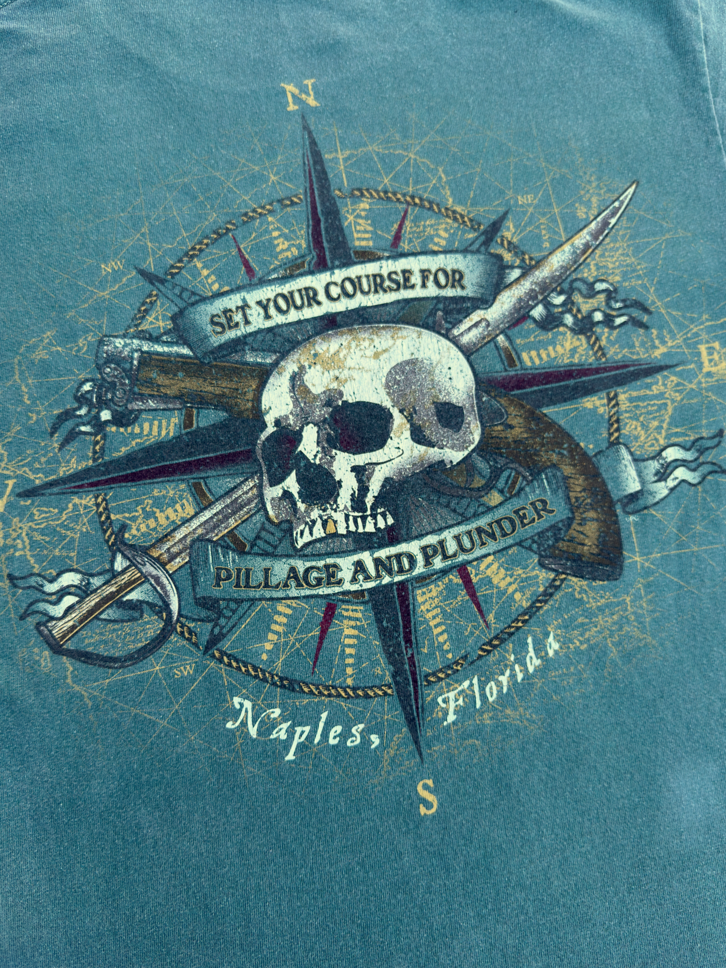 Faded Naples Florida Pillage and Plunder Tee