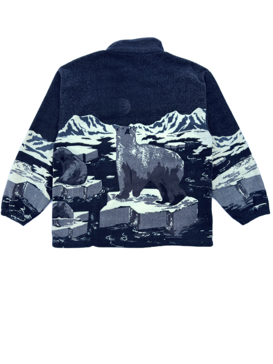 1990s Northern Lights Polar Bear Zip