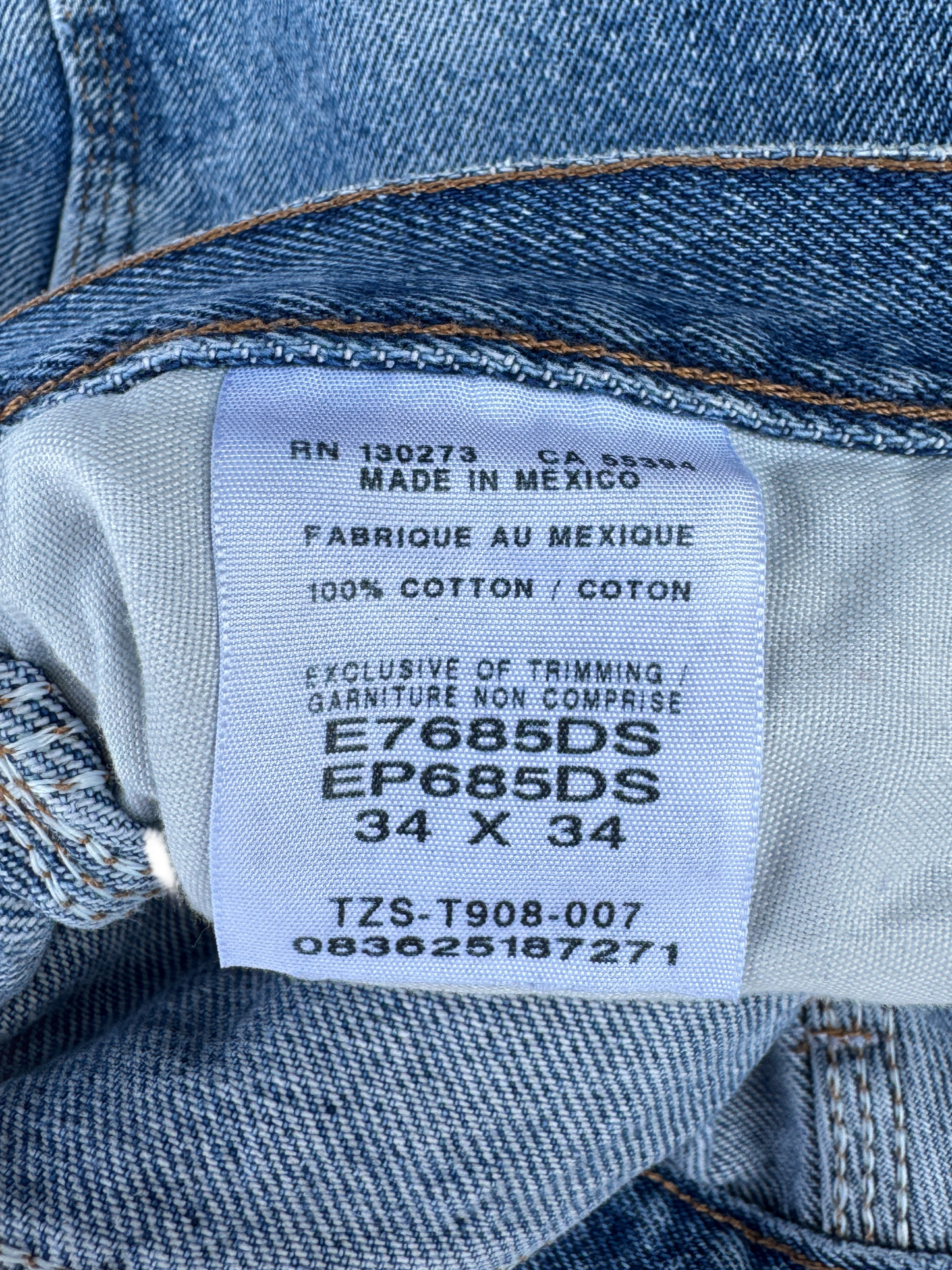 Pantalon de travail Rustler délavé des années 2000