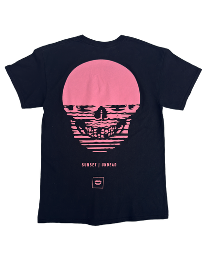 T-shirt Chomp Pink Sunset Skull