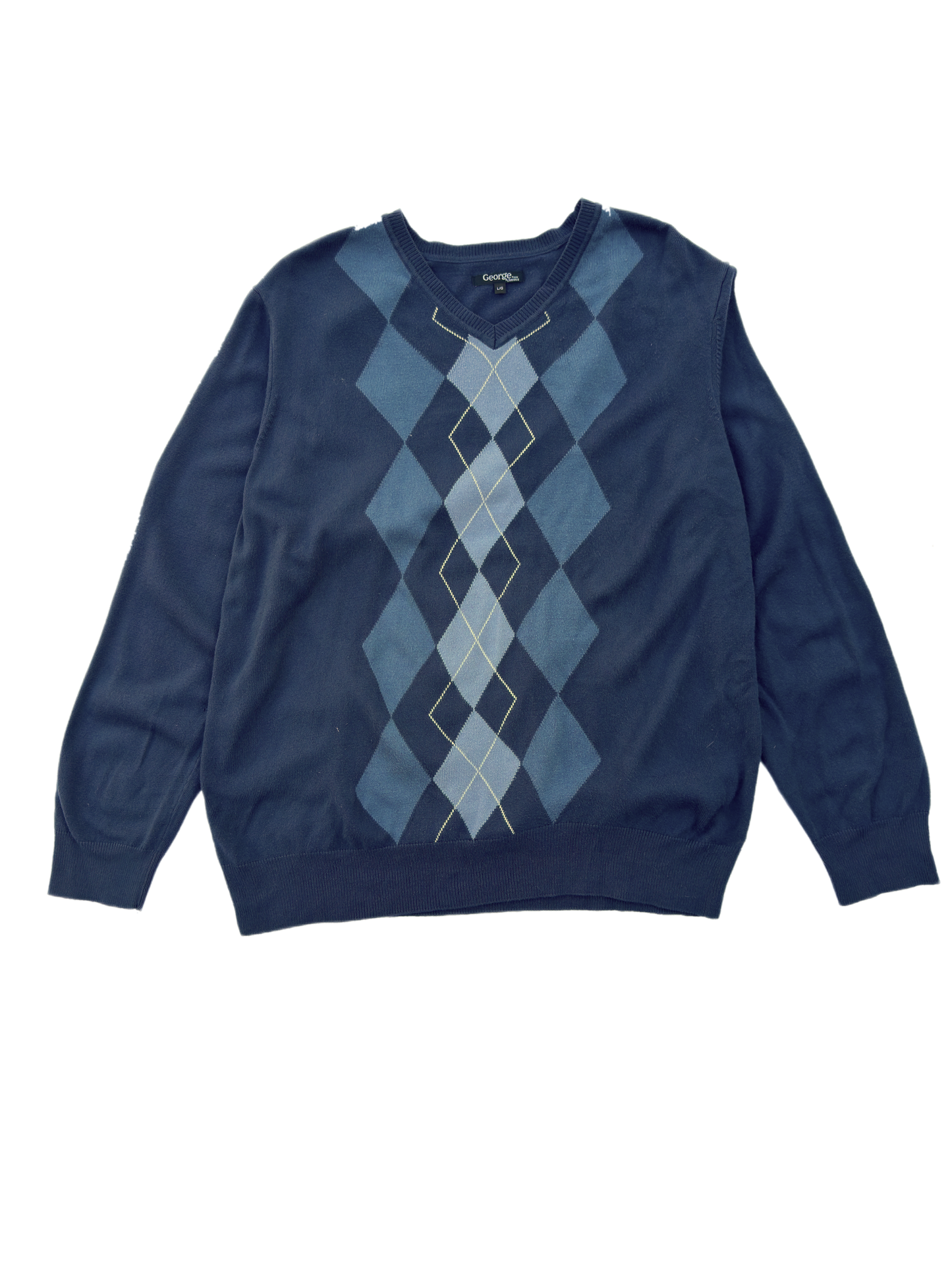 George Knitted Diamond Sweater