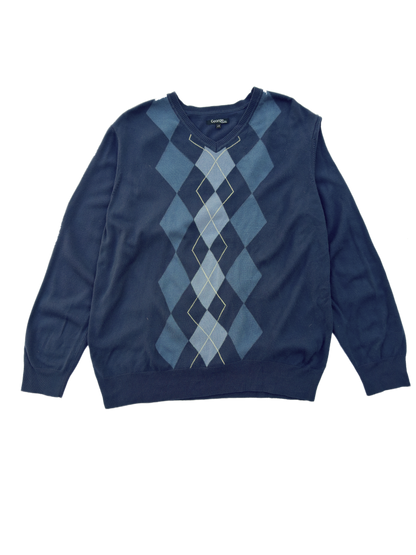 George Knitted Diamond Sweater