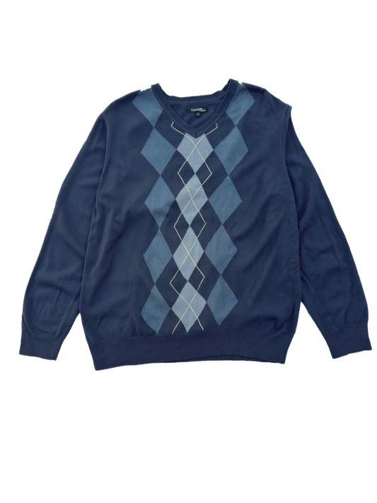 George Knitted Diamond Sweater